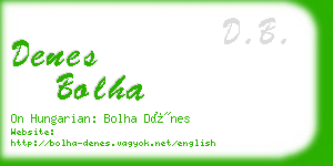 denes bolha business card